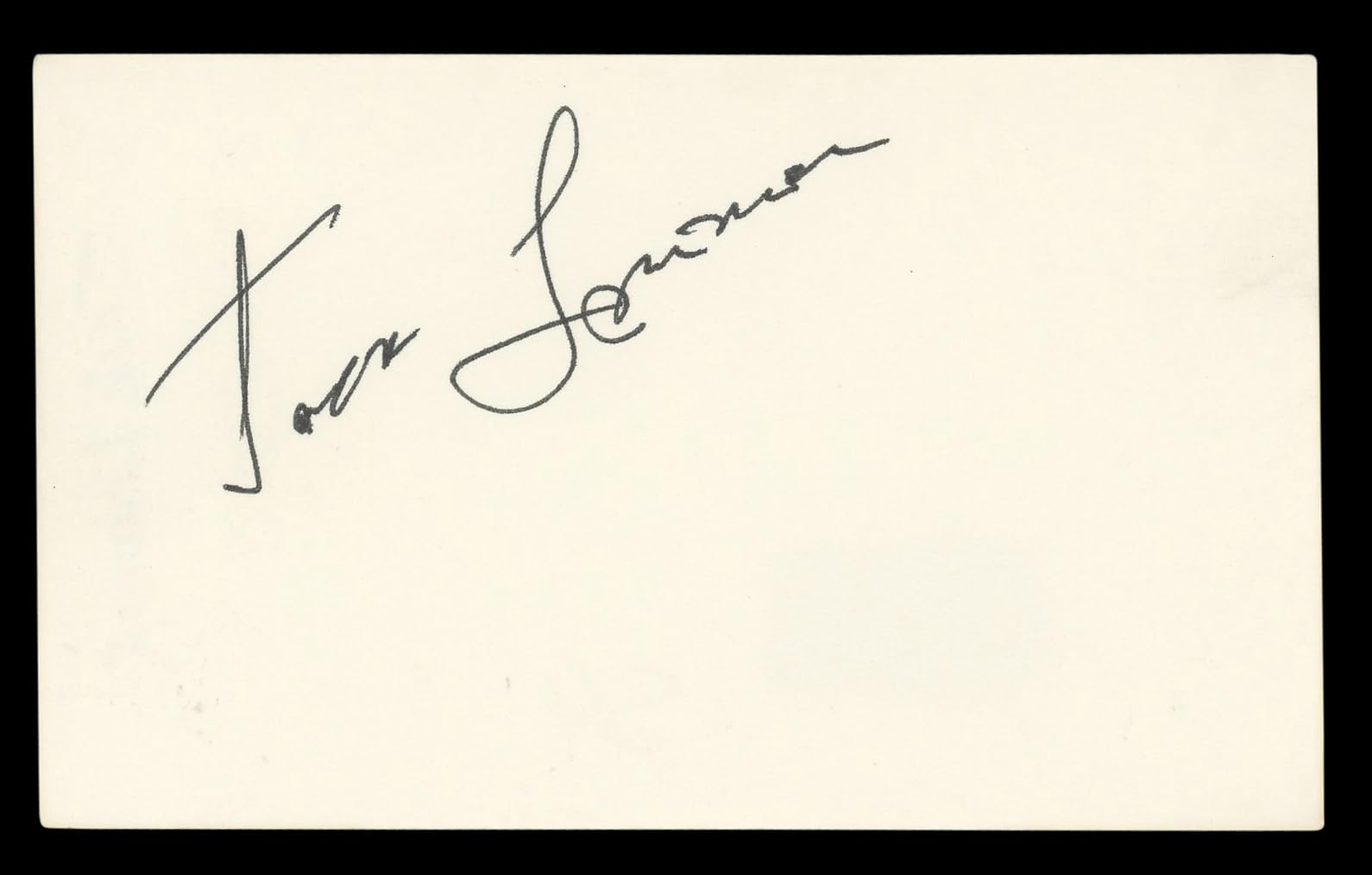 Jack Lemmon The Apartment Authentic Signed 3x5 Index Card BAS #BL98516