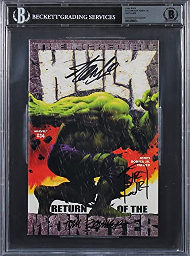 (3) Stan Lee +2 Signed Incredible Hulk #34 Return Of The Monster Comic BAS Slab