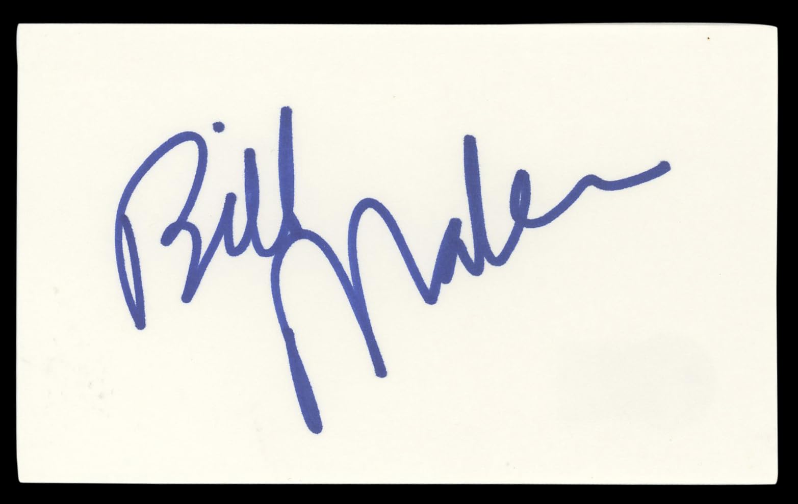 Bill Maher Real Time with Bill Maher Signed 3x5 Index Card BAS #BL98778
