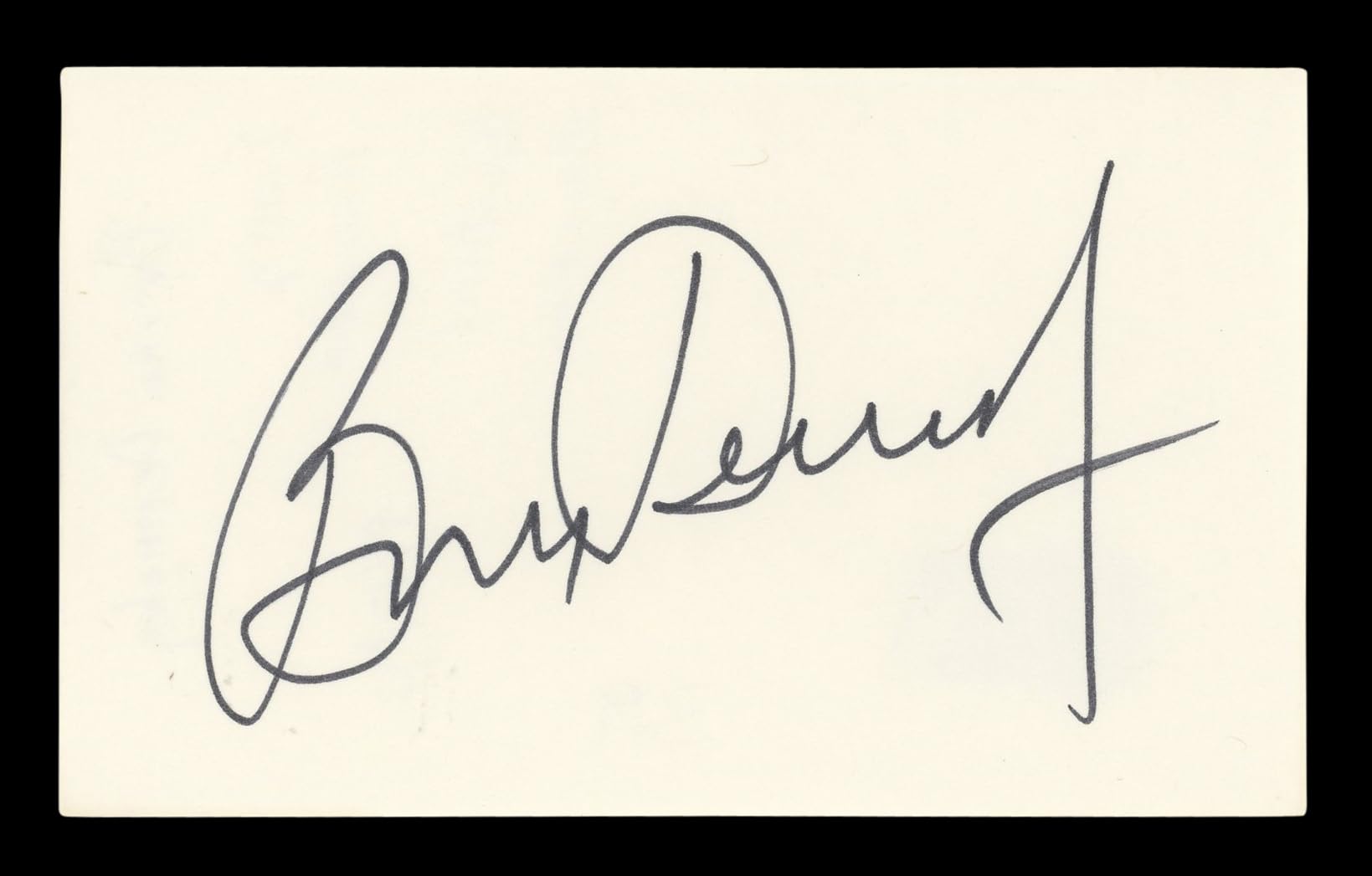 Brian Dennehy First Blood Authentic Signed 3x5 Index Card BAS #BL96702