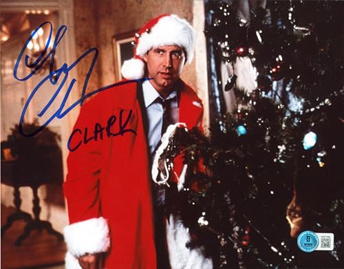 Chevy Chase Christmas Vacation "Clark" Signed 8x10 Santa Photo BAS Witnessed