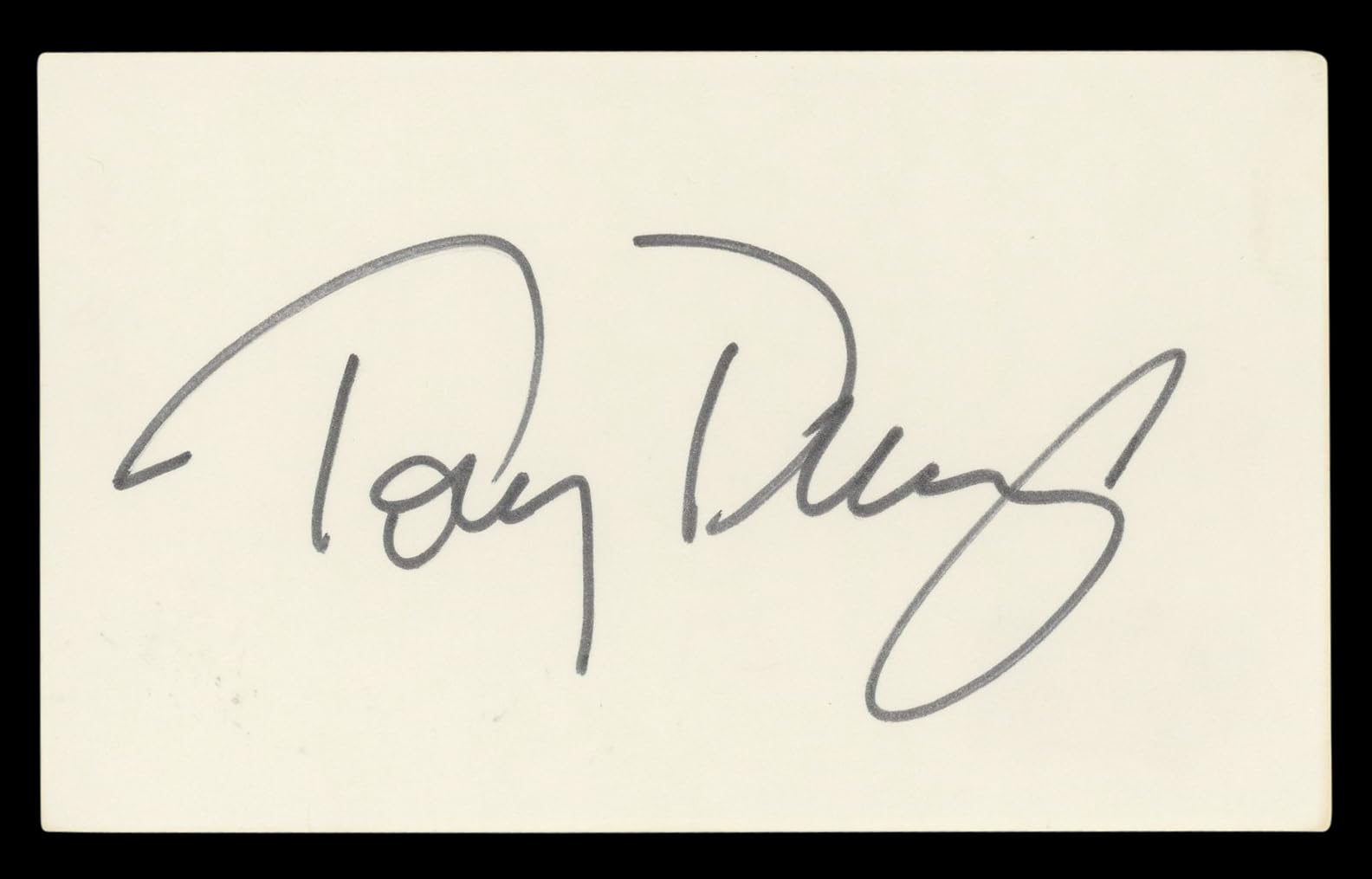 Tony Danza Who's the Boss? Authentic Signed 3x5 Index Card BAS #BL98452
