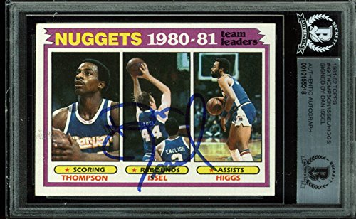 Nuggets Dan Issel Authentic Signed Card 1981 Topps #49 Autographed BAS Slabbed