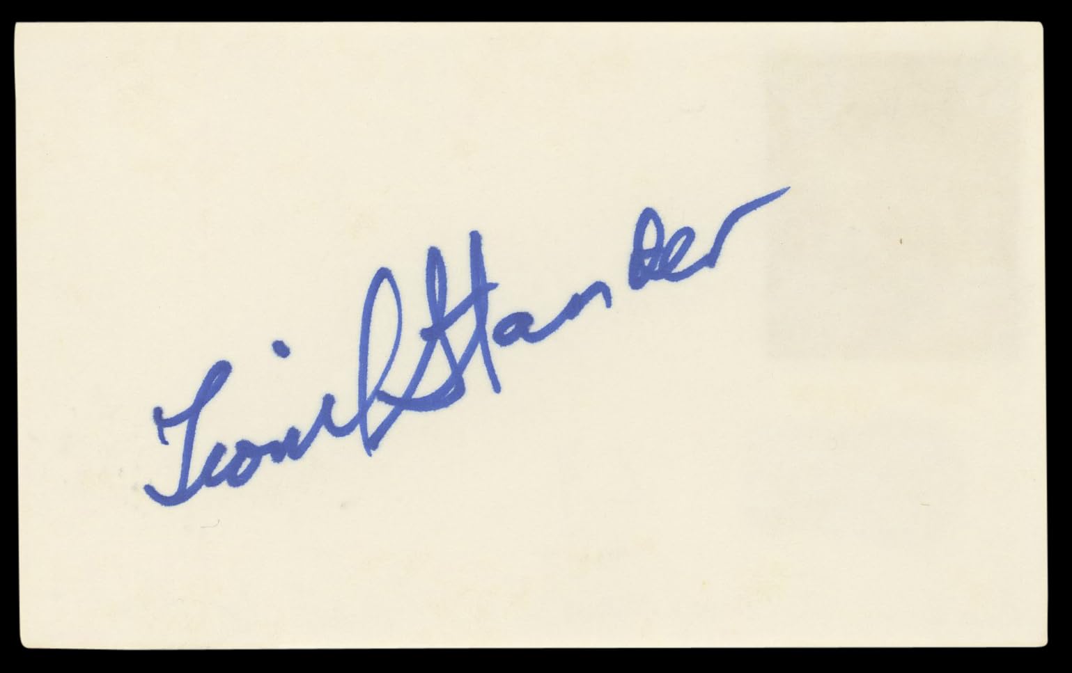 Lionel Stander Hart to Hart Authentic Signed 3x5 Index Card BAS #BL98577