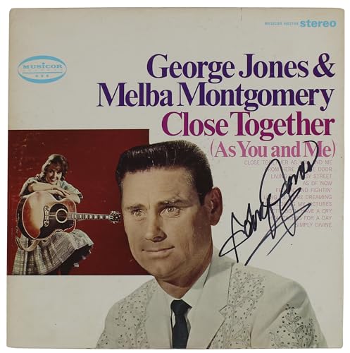 George Jones Authentic Signed Close Together  Album Cover BAS #BG83036