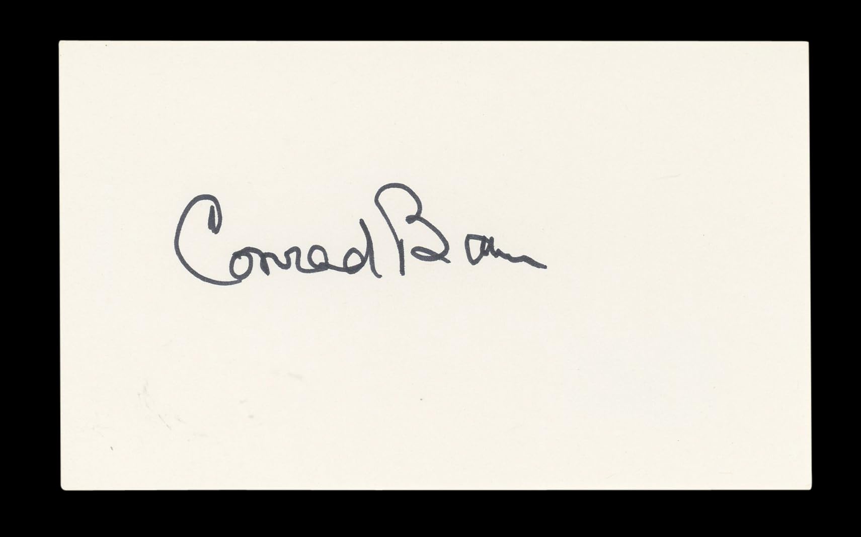 Conrad Bain Diff'rent Strokes Signed 3x5 Index Card Autographed BAS #AD70210
