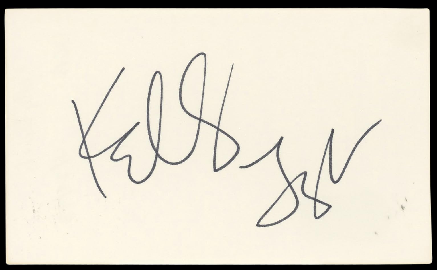 Kelly Lynch Road House Authentic Signed 3x5 Index Card Autographed BAS #BN89166