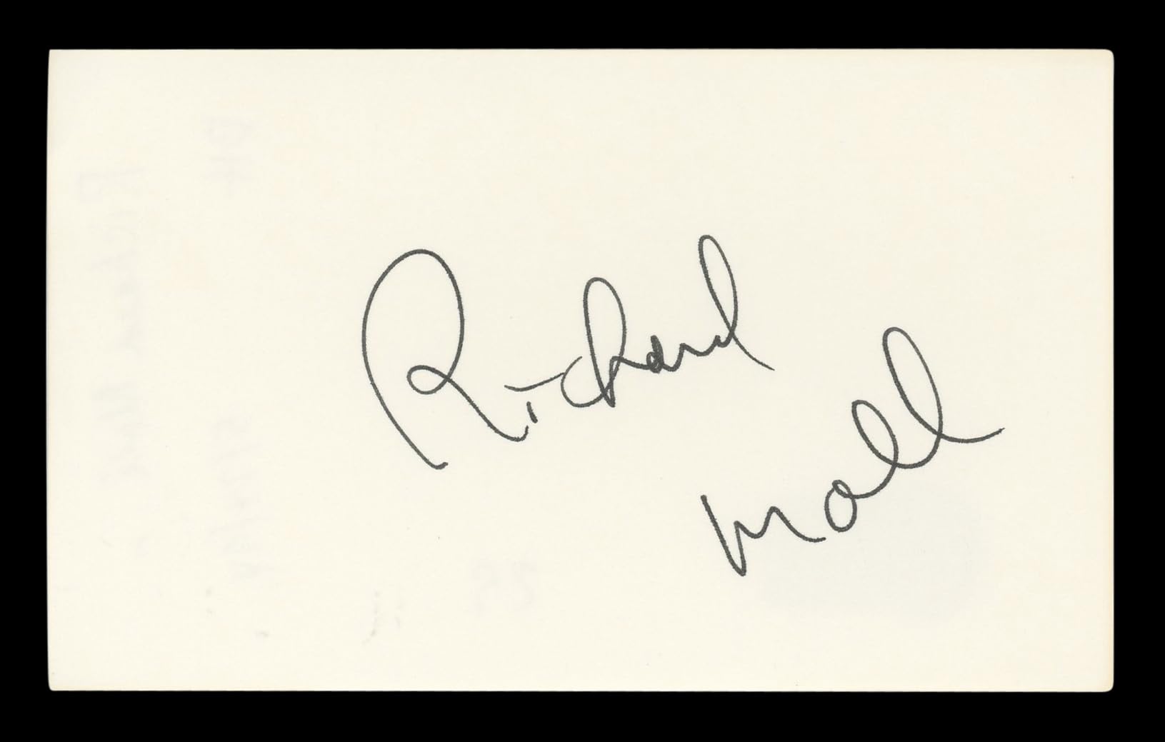 Richard Moll Night Court Authentic Signed 3x5 Index Card BAS #BL96559
