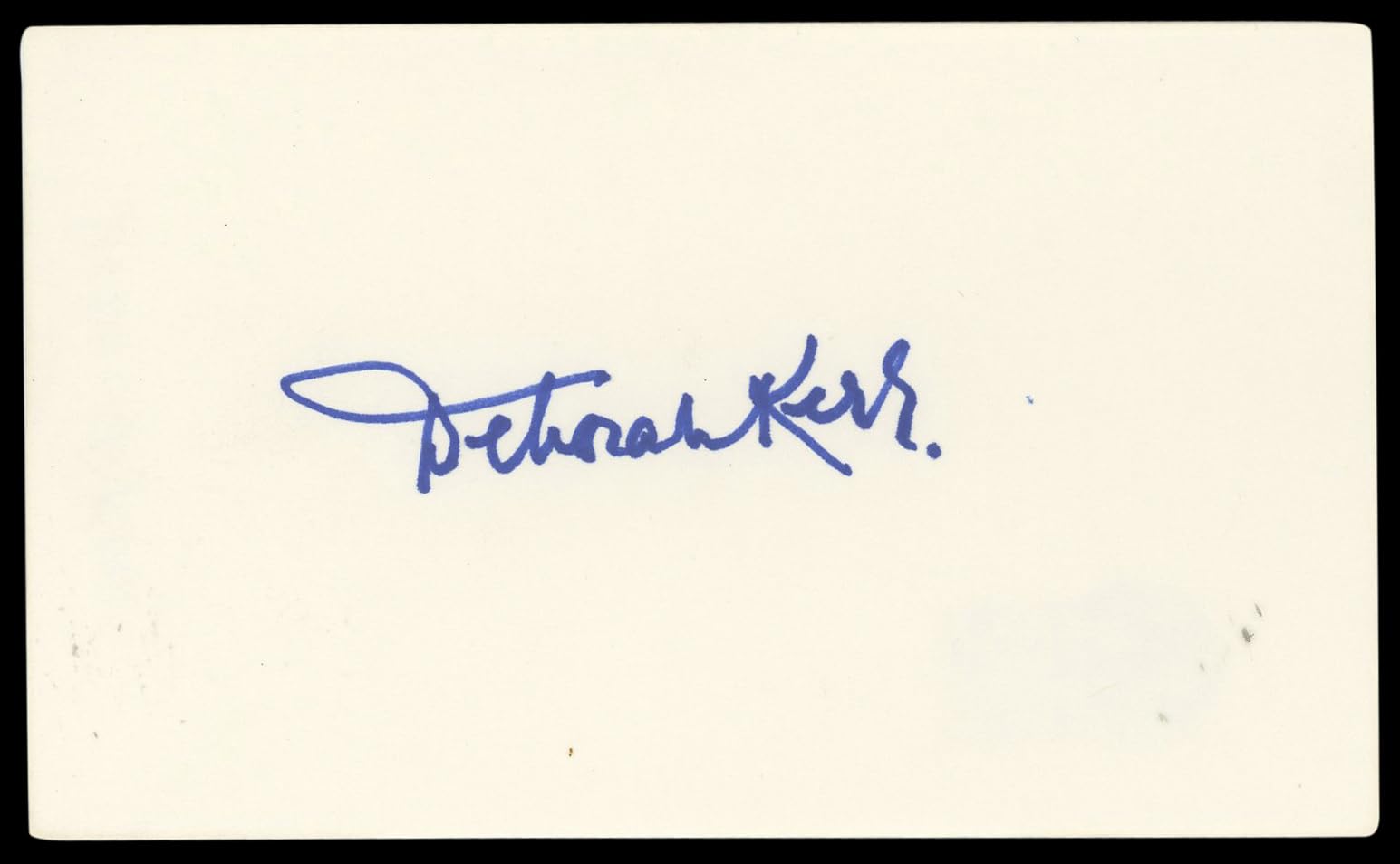 Deborah Kerr The King and I Authentic Signed 3x5 Index Card BAS #BN89405