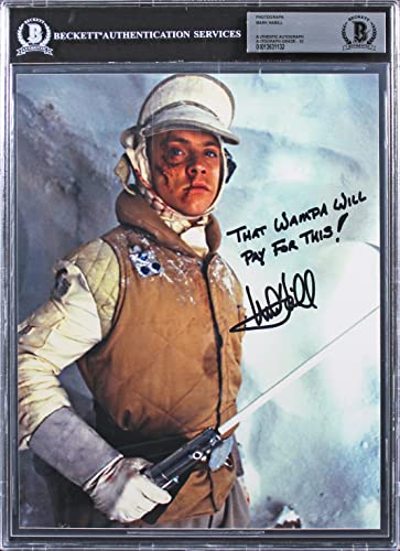 Mark Hamill "That Wampa Will Pay For This!" Signed 8x10 Photo Auto 10! BAS Slab