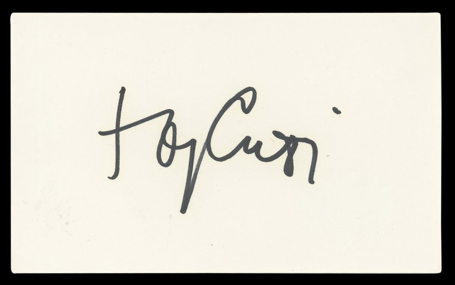 Tony Curtis Some Like It Hot Authentic Signed 3x5 Index Card BAS #BL98543