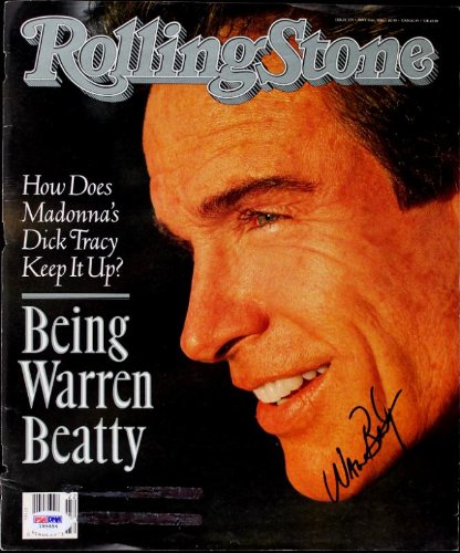 Warren Beatty Authentic Signed Rolling Stone Magazine Cover PSA/DNA #I85654