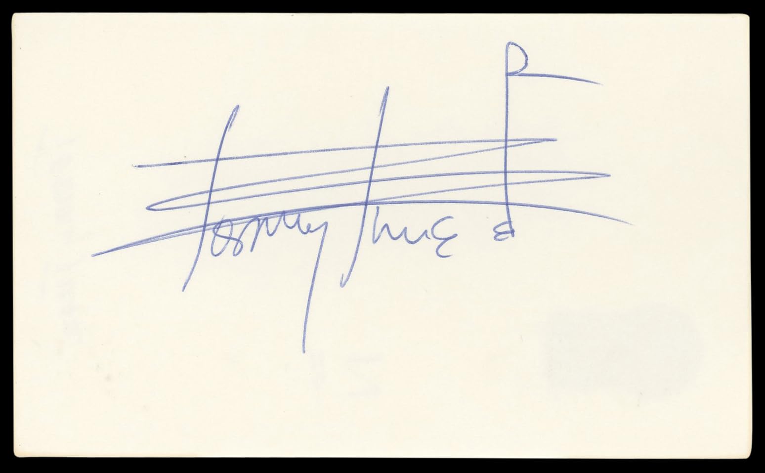 Tommy Tune Hello, Dolly! Authentic Signed 3x5 Index Card BAS #BL96883