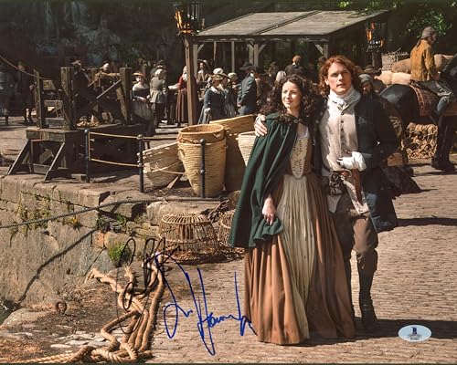 Caitriona Balfe & Sam Heughan Outlander Authentic Signed 11x14 Photo BAS #B12063