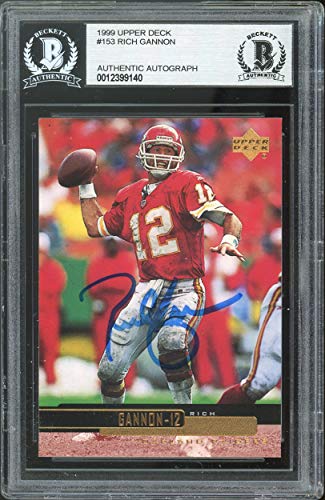Raiders Rich Gannon Authentic Signed 1999 Upper Deck #153 Card BAS Slabbed