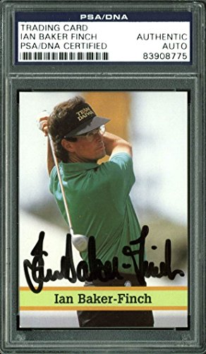 Ian Baker Finch Authentic Signed Card Fax Pax Golf #21 PSA/DNA Slabbed