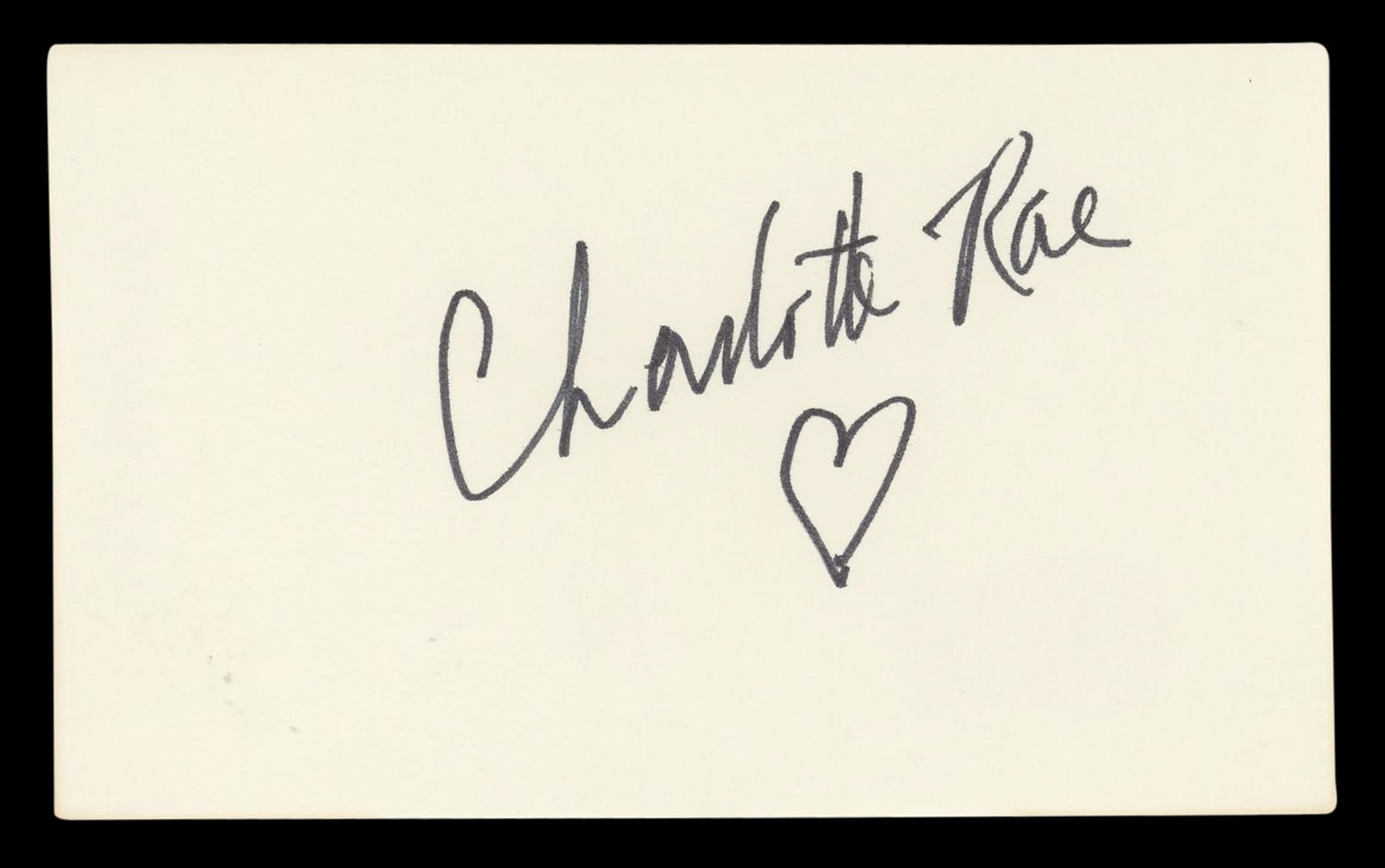 Charlotte Rae The Facts of Life Authentic Signed 3x5 Index Card BAS #BL96731