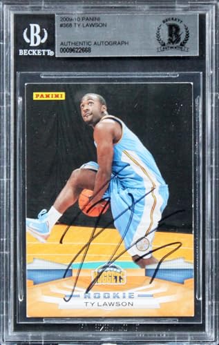 Nuggets Ty Lawson Authentic Signed Card 2009 Panini RC #368 BAS Slabbed #9622668