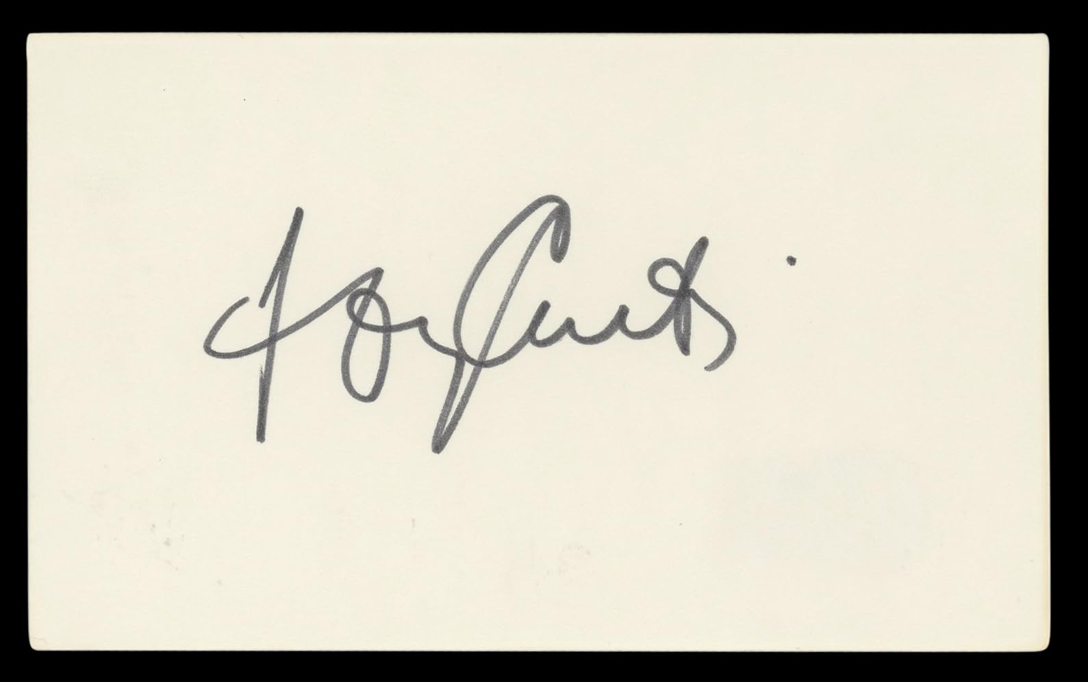 Tony Curtis Some Like It Hot Authentic Signed 3x5 Index Card BAS #BL98541