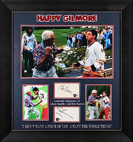 Adam Sandler & Bob Barker Happy Gilmore Authentic Signed Framed Display BAS