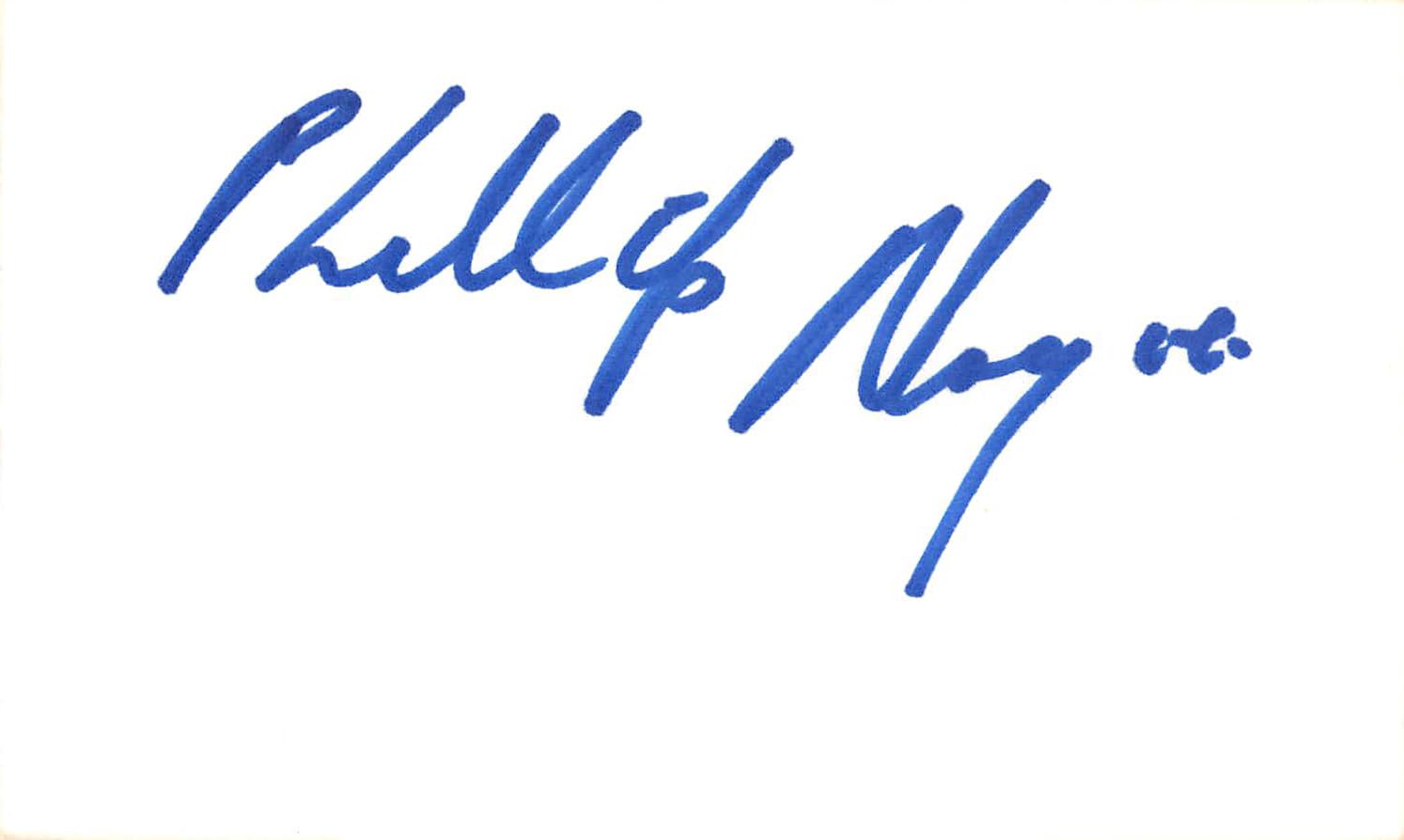 Phillip Noyce The Giver Authentic Signed 3x5 Index Card Autographed BAS #BL96253