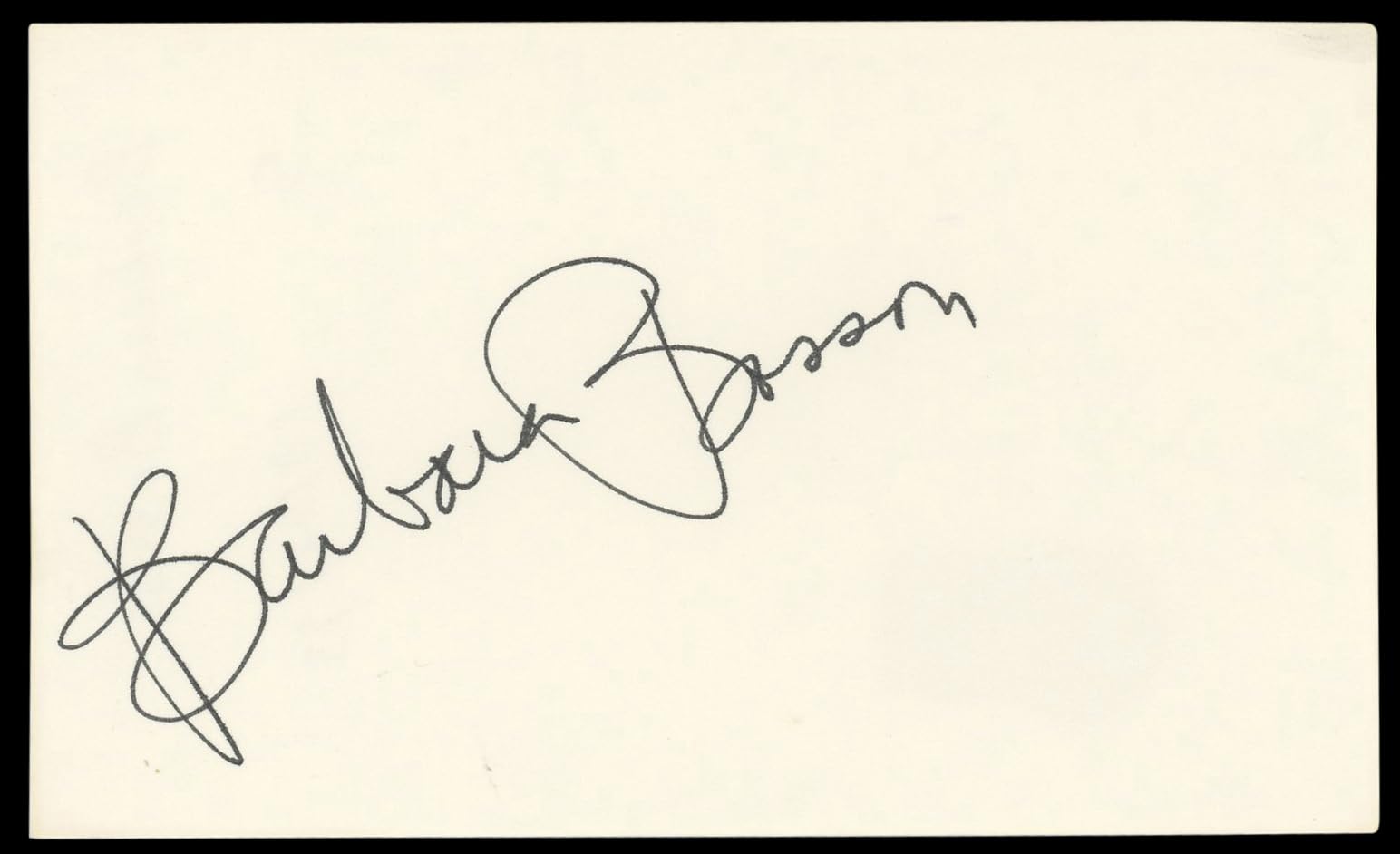Barbara Bosson Hill Street Blues Signed 3x5 Index Card Autographed BAS #AD70424