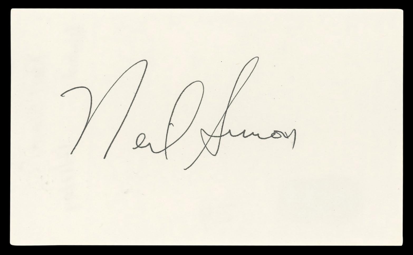 Neil Simon Barefoot in the Park Authentic Signed 3x5 Index Card BAS #BL98574