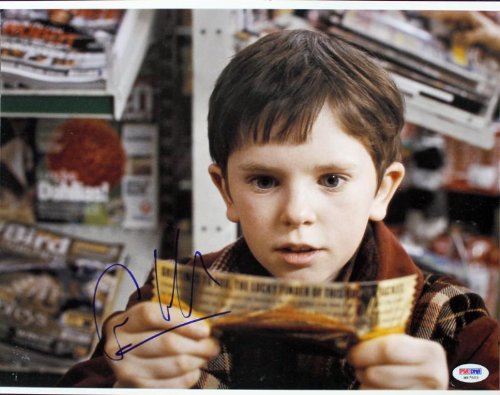 Freddie Highmore Charlie & Chocolate Factory Signed 11X14 Photo PSA/DNA #M97503