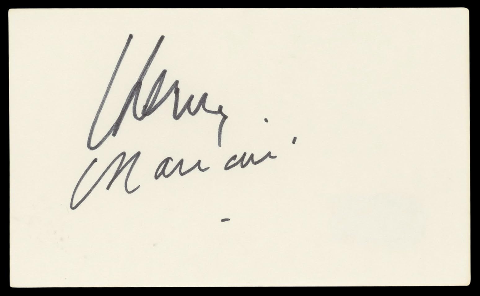 Henry Mancini The Pink Panther Authentic Signed 3x5 Index Card BAS #BL98589
