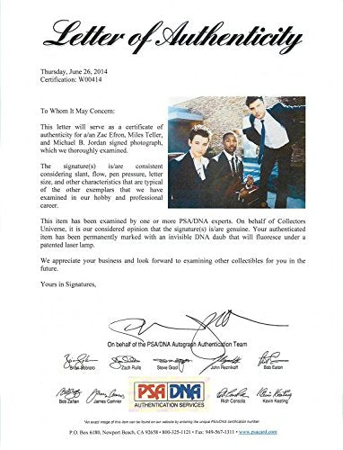 That Awkward Moment (3) Zac Efron, Teller & Jordan Signed 11X14 Photo PSA W00414