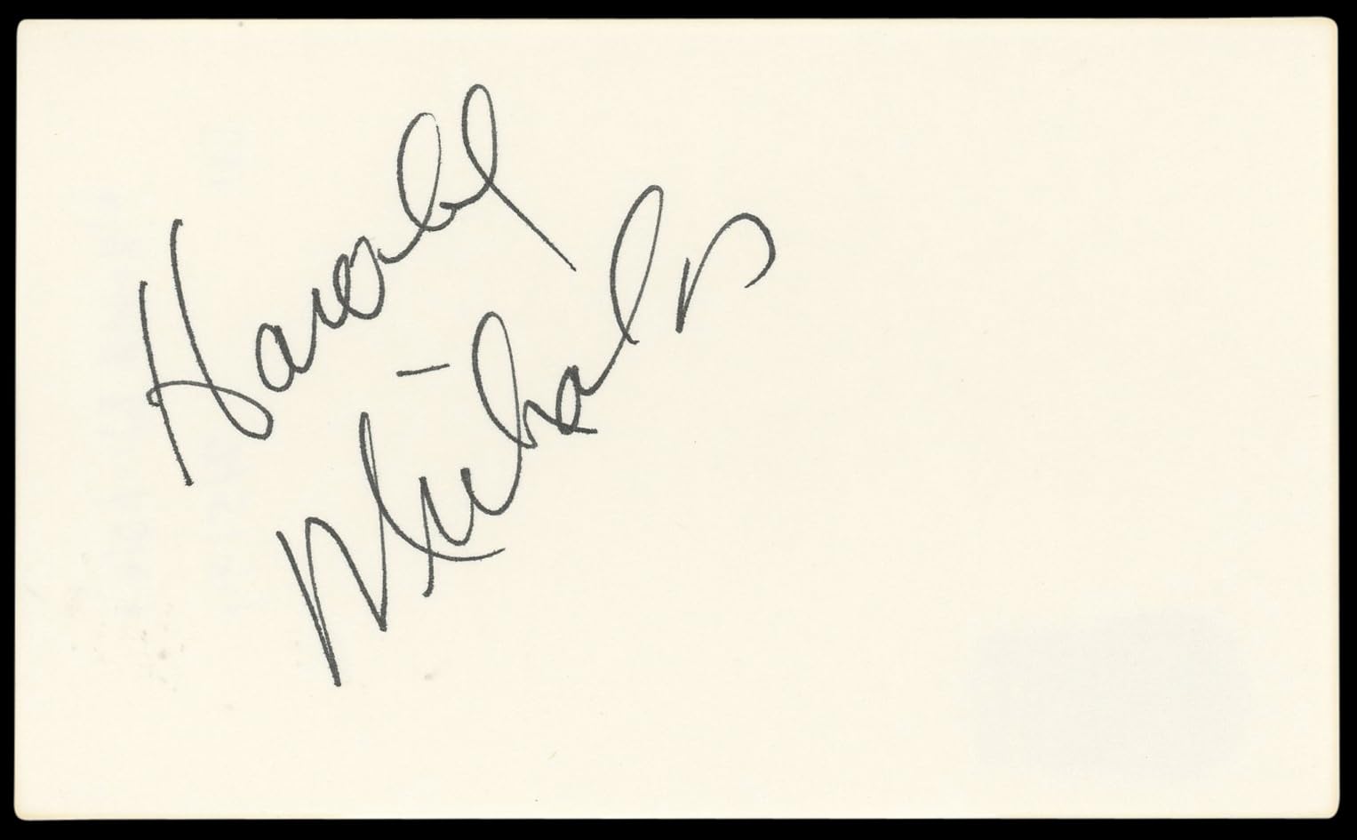 Harold Nicholas Down Argentine Way Authentic Signed 3x5 Index Card BAS #BL98894