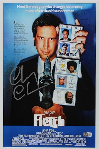 Chevy Chase Fletch Authentic Signed 12x18 Mini Movie Poster Photo BAS Witness 2