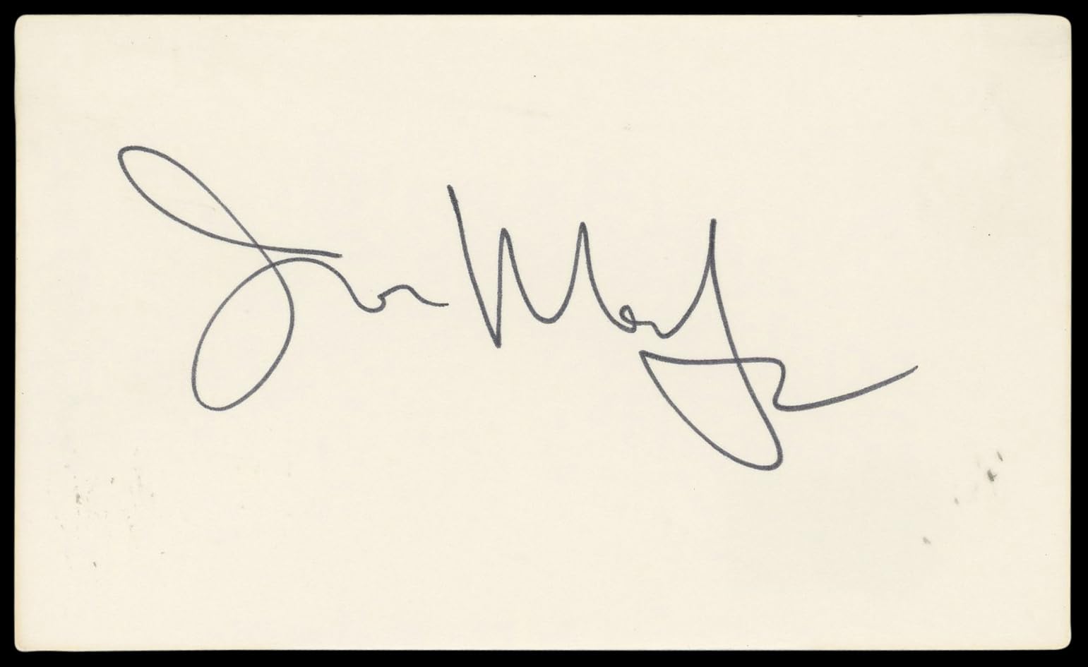 Joe Mantegna Criminal Minds Authentic Signed 3x5 Index Card BAS #BN89394