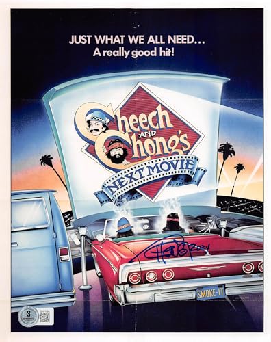Tommy Chong Cheech & Chong's Next Movie Signed 8x10 Photo w/ Blue Sig BAS 4