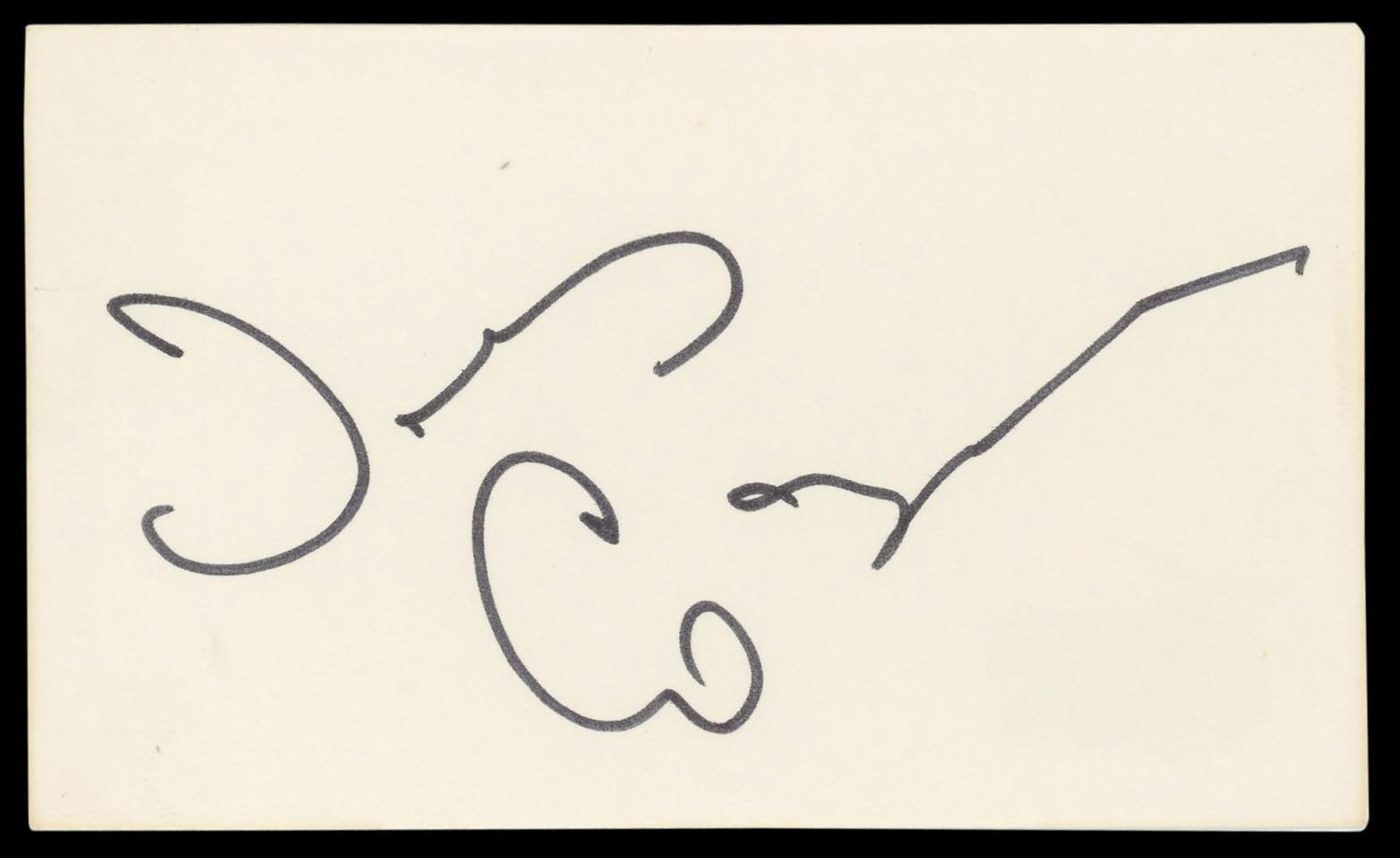 James Coburn The Great Escape  Authentic Signed 3x5 Index Card BAS #BM56983