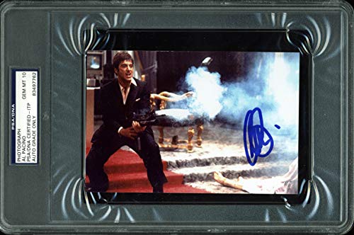 Al Pacino Scarface Authentic Signed 4x6 Photo Auto Graded Gem 10! PSA Slabbed