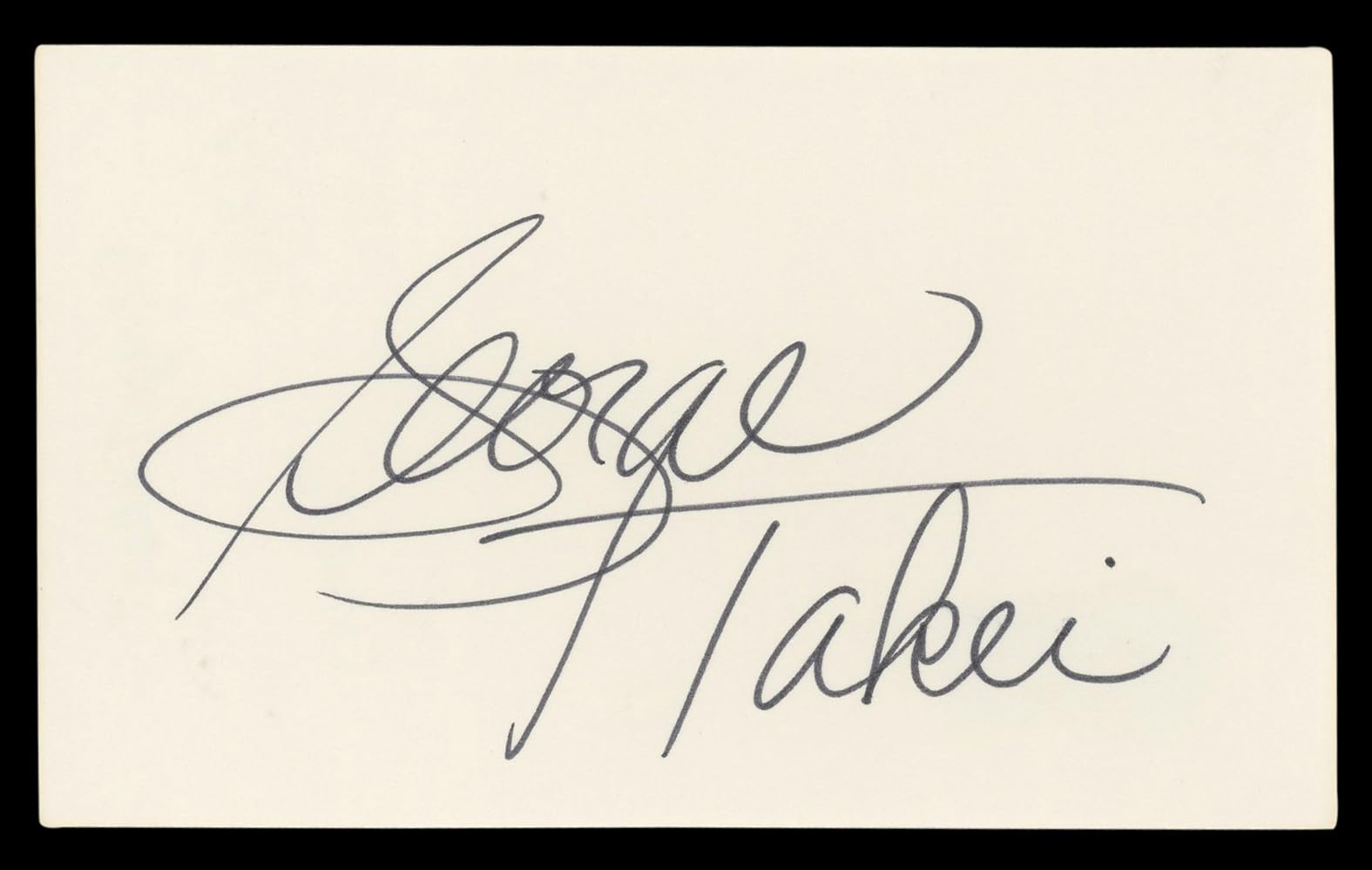 George Takei Star Trek: The Original Series Signed 3x5 Index Card BAS #BL96809