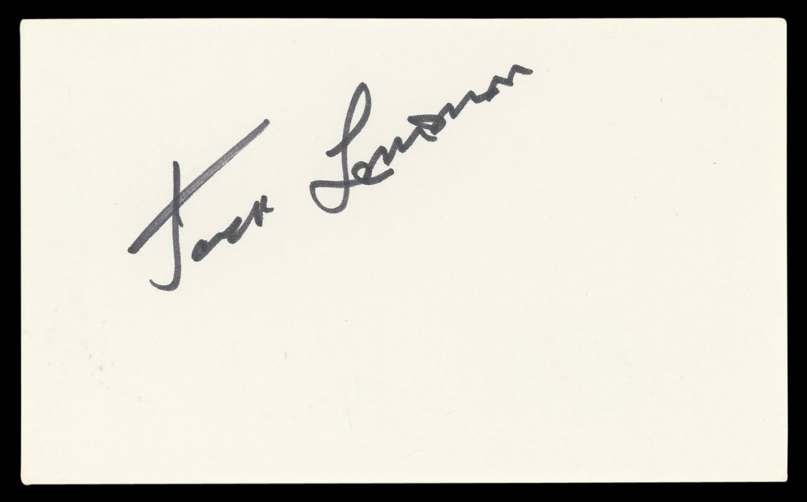 Jack Lemmon The Apartment Authentic Signed 3x5 Index Card BAS #BL98517