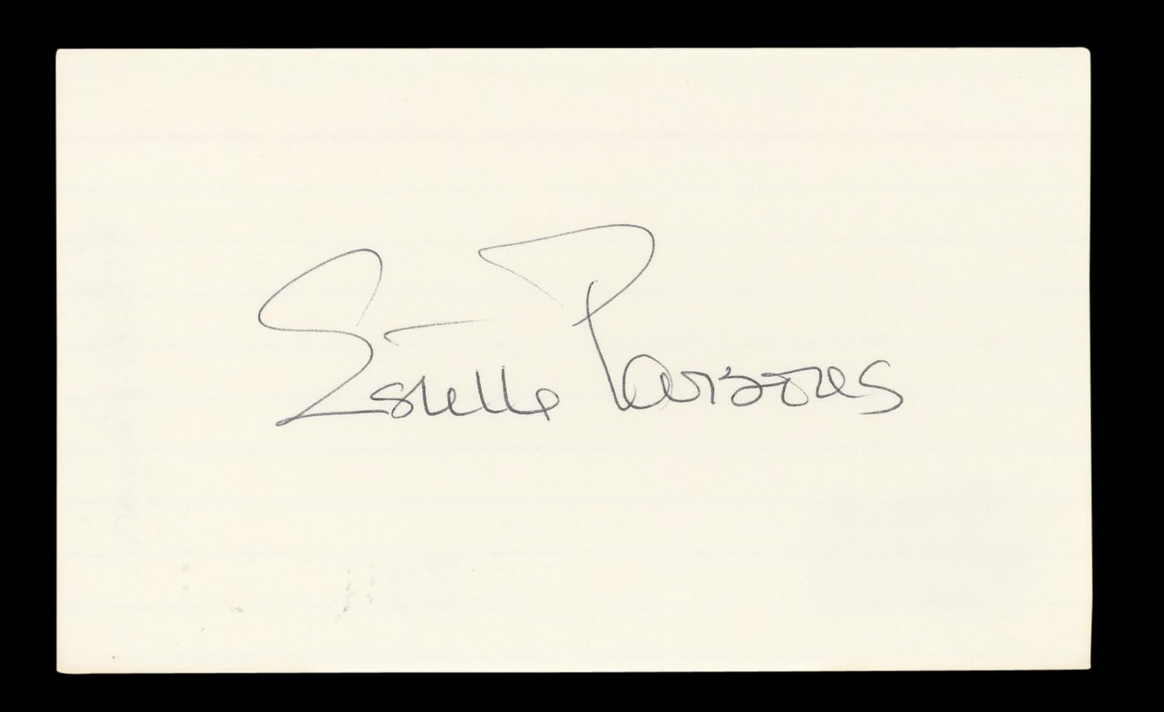 Estelle Parsons Bonnie and Clyde Authentic Signed 3x5 Index Card BAS #BL96434
