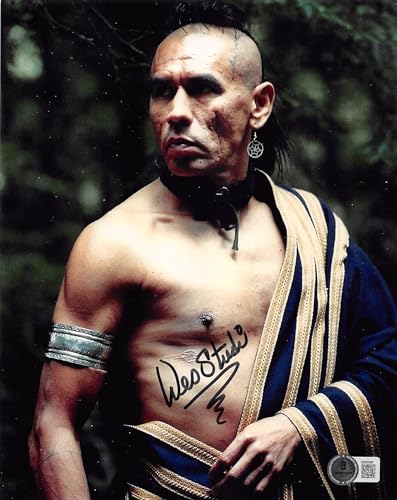 Wes Studi The Last of the Mohicans Authentic Signed 8x10 Vertical Photo BAS 2