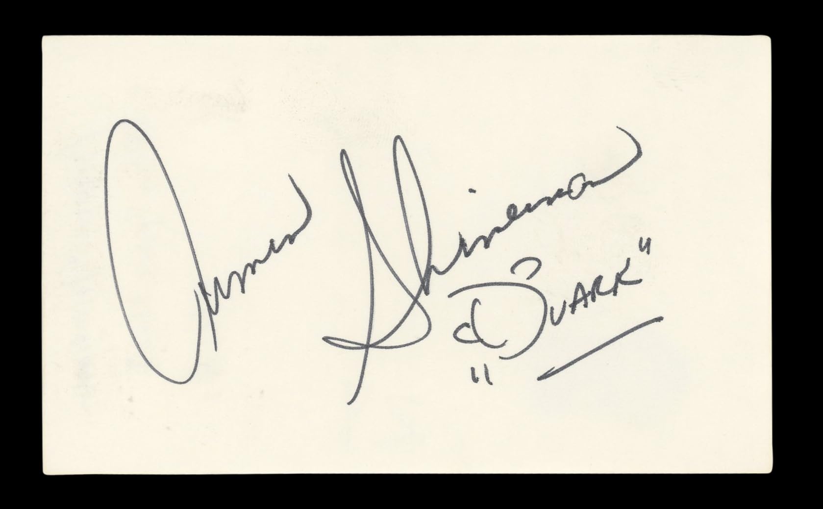 Armin Shimerman "Quark" Authentic Signed 3x5 Index Card Autographed BAS #BL96612