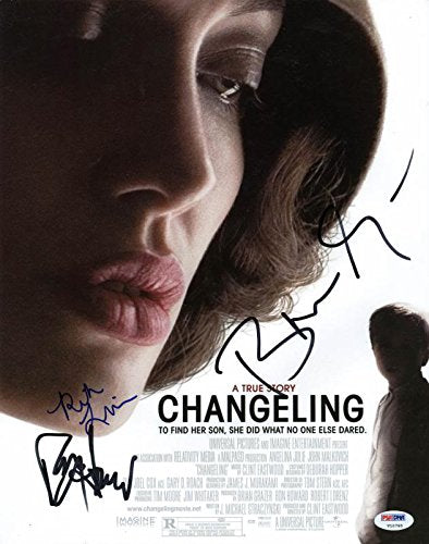 Changeling Cast (3) Ron Howard, Grazer & Lindhome Signed 11X14 Photo PSA #V10795