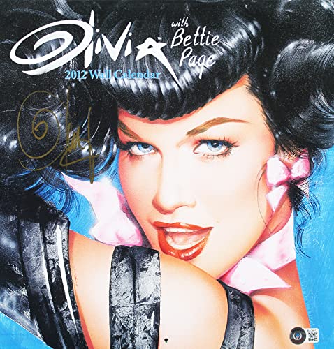 Olivia De Berardinis Signed 2012 Bettie Page Pin-Up Art Calendar BAS #BA74072