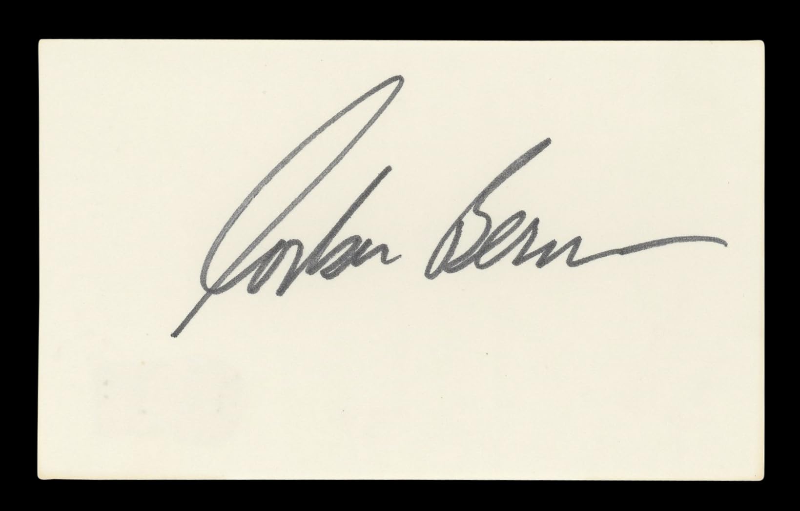 Corbin Bernsen Major League Authentic Signed 3x5 Index Card BAS #BL96494