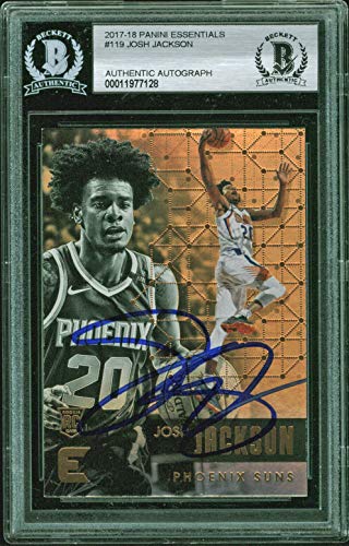 Grizzlies Josh Jackson Signed 2017 Panini Essentials #119 RC Card BAS Slabbed