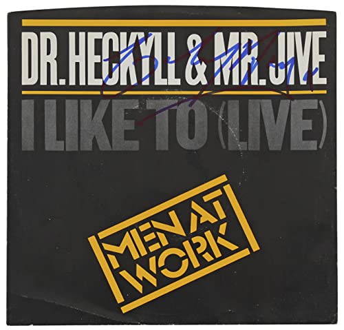 Colin Hay Men At Work Signed Dr. Heckyll & Mr. Jive 45 Album Cover BAS #BG82341