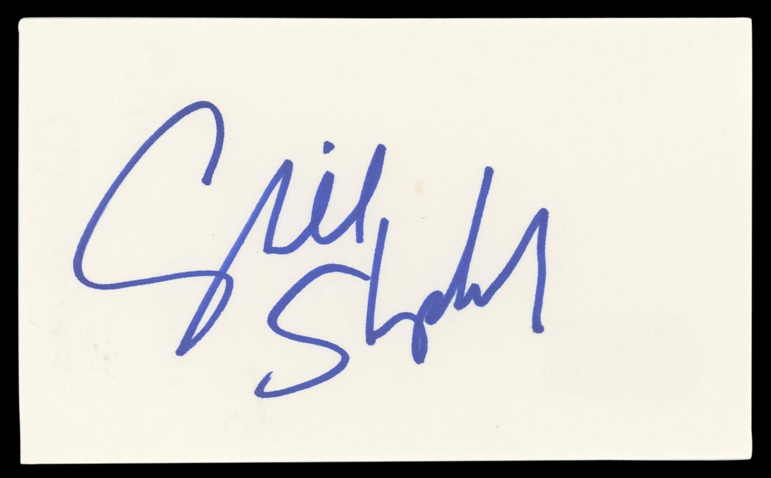 Cybill Shepherd The Last Picture Show Signed 3x5 Index Card BAS #BL96368