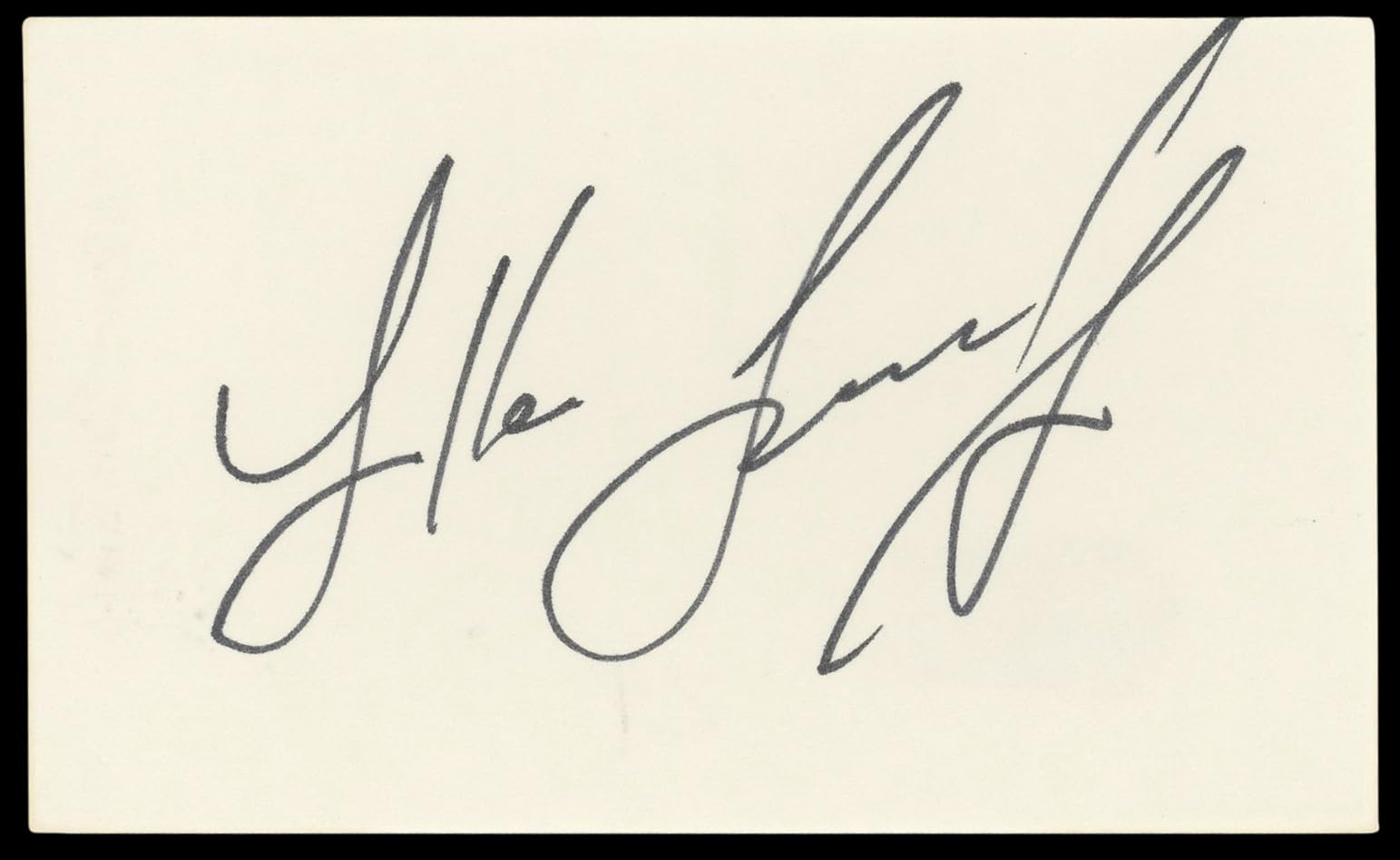 Yakov Smirnoff Night Court Authentic Signed 3x5 Index Card BAS #BL98609
