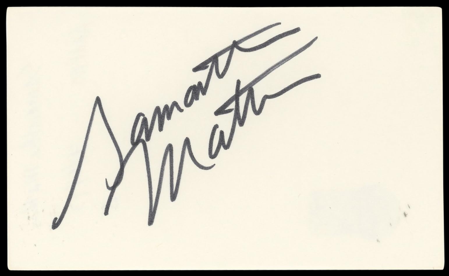 Samantha Mathis American Psycho Authentic Signed 3x5 Index Card BAS #BN89131