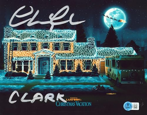 Chevy Chase Christmas Vacation "Clark" Signed 8x10 House Photo BAS Witnessed 2